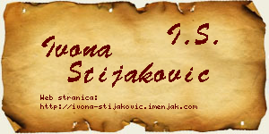 Ivona Stijaković vizit kartica